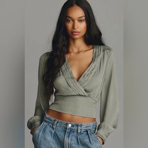 NWT Anthropologie Wrap Blouse Top Small